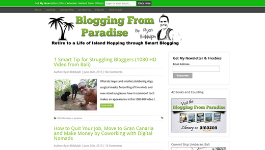 Blogging From Paradise